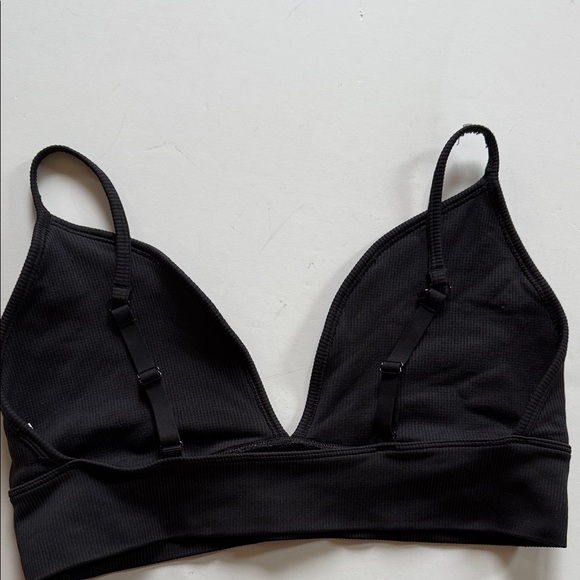 Athleta Black Ribbed Bralette - Picture 3 of 5